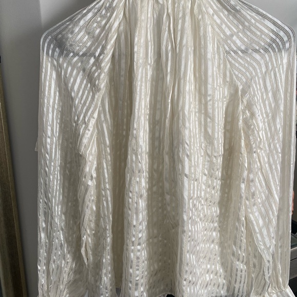 Jason Wu Ruffled Crew Neck Blouse - Picture 3 of 3